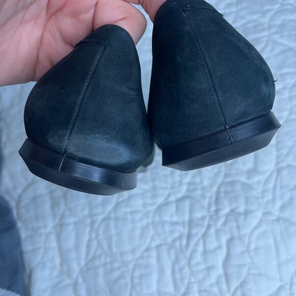 Ecco Womens Ballet Flats EU 41 US 10 Touch 2.0 Buffed Silver Black Leather Scale - Picture 8 of 8